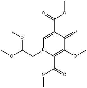 Dimethyl-1-(2,2-dimethoxyethyl)-3-methoxy-4-oxo-1,4-dihydropyridine-2,5-dicarboxylate Struktur