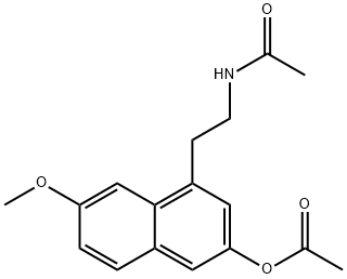 N-[2-[3-(Acetyloxy)-7-methoxy-1-naphthalenyl]ethyl]acetamide Struktur