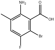 2-Amino-6-bromo-5-fluoro-3-methylbenzoic acid Struktur