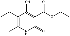 3-Pyridinecarboxylic acid,5-ethyl-1,2-dihydro-4-hydroxy-6-methyl-2-oxo-, ethyl ester Struktur