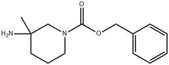 (3R)-Amino-3-methyl-piperidine-1-carboxylic acid benzyl ester Struktur