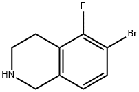 6-Bromo-5-Fluoro-1,2,3,4-Tetrahydroisoquinoline Struktur