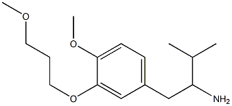 1-(4-methoxy-3-(3-methoxypropoxy)phenyl)-3-methylbutan-2-amine Struktur