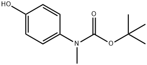 (4-Hydroxy-phenyl)-methyl-carbamic acid tert-butyl ester Struktur