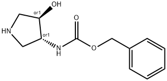 trans-3-(cbz-amino)-4-hydroxypyrrolidine Struktur