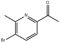 1-(5-Bromo-6-methyl-pyridin-2-yl)-ethanone Struktur