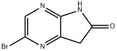 2-bromo-5H,6H,7H-pyrrolo[2,3-b]pyrazin-6-one Struktur