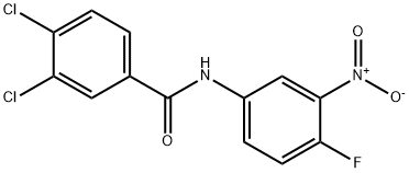 3,4-dichloro-N-(4-fluoro-3-nitrophenyl)benzamide Struktur