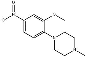 1-(2-methoxy-4-nitrophenyl)-4-methylpiperazine Struktur