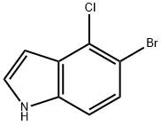 5-bromo-4-chloro-1H-indole Struktur