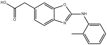 2-(2-(o-Tolylamino)benzo[d]oxazol-6-yl)acetic acid Struktur