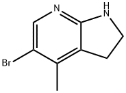 5-bromo-4-methyl-2,3-dihydro-1H-pyrrolo[2,3-b]pyridine Struktur