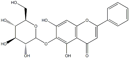 黃芩素 6-O-葡萄糖苷, 28279-72-3, 結(jié)構(gòu)式