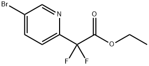 ethyl 2-(5-bromopyridin-2-yl)-2,2-difluoroacetate Struktur