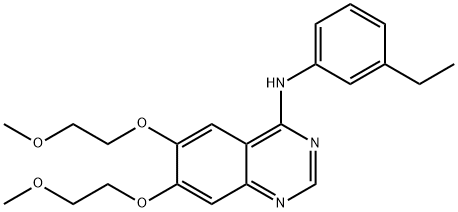 4-Quinazolinamine,N-(3-ethylphenyl)-6,7-bis(2-methoxyethoxy)- Struktur