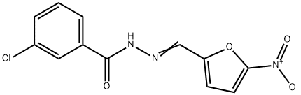 3-chloro-N'-[(E)-(5-nitrofuran-2-yl)methylidene]benzohydrazide Struktur