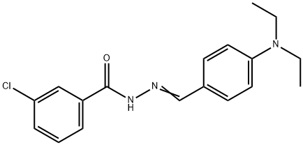 3-chloro-N'-[4-(diethylamino)benzylidene]benzohydrazide Struktur