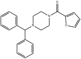 (4-Benzhydryl-piperazin-1-yl)-furan-2-yl-methanone Struktur