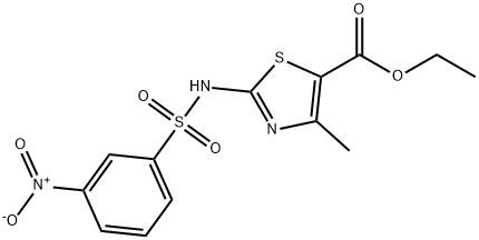 ethyl 4-methyl-2-(3-nitrophenylsulfonamido)thiazole-5-carboxylate Struktur