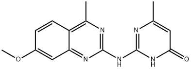 2-[(7-methoxy-4-methylquinazolin-2-yl)amino]-6-methylpyrimidin-4-ol Struktur