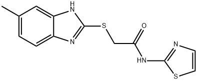 2-[(5-methyl-1H-benzimidazol-2-yl)sulfanyl]-N-(1,3-thiazol-2-yl)acetamide Struktur