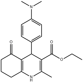 ethyl 4-(4-(dimethylamino)phenyl)-2-methyl-5-oxo-1,4,5,6,7,8-hexahydroquinoline-3-carboxylate Struktur