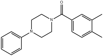 (3,4-dimethylphenyl)(4-phenylpiperazin-1-yl)methanone Struktur