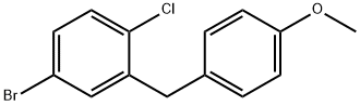 4-Bromo-1-chloro-2-(4-methoxy-benzyl)-benzene Struktur