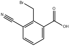 2-(bromomethyl)-3-cyanobenzoic acid Struktur