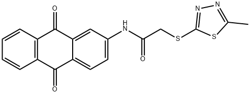 N-(9,10-dioxo-9,10-dihydroanthracen-2-yl)-2-[(5-methyl-1,3,4-thiadiazol-2-yl)sulfanyl]acetamide Struktur