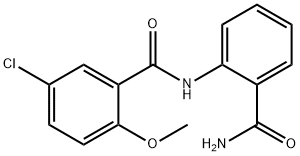 N-(2-carbamoylphenyl)-5-chloro-2-methoxybenzamide Struktur