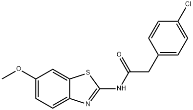 2-(4-chlorophenyl)-N-(6-methoxy-1,3-benzothiazol-2-yl)acetamide Struktur