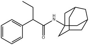 2-phenyl-N-(tricyclo[3.3.1.1~3,7~]dec-1-yl)butanamide Struktur