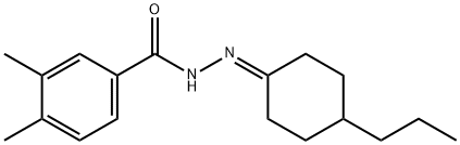 3,4-dimethyl-N'-(4-propylcyclohexylidene)benzohydrazide Struktur