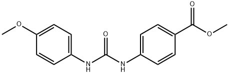 methyl 4-(3-(4-methoxyphenyl)ureido)benzoate Struktur