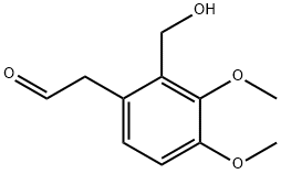 2-(2-(Hydroxymethyl)-3,4-dimethoxyphenyl)acetaldehyde Struktur