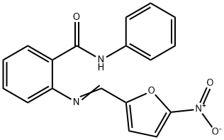 (E)-2-(((5-nitrofuran-2-yl)methylene)amino)-N-phenylbenzamide Struktur