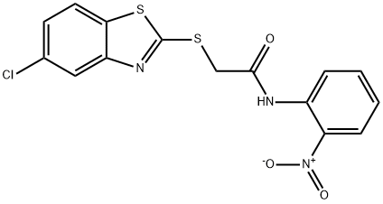 2-[(5-chloro-1,3-benzothiazol-2-yl)sulfanyl]-N-(2-nitrophenyl)acetamide Struktur