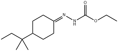 ethyl 2-(4-(tert-pentyl)cyclohexylidene)hydrazinecarboxylate Struktur