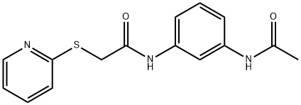 N-[3-(acetylamino)phenyl]-2-(pyridin-2-ylsulfanyl)acetamide Struktur