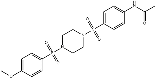 N-[4-({4-[(4-methoxyphenyl)sulfonyl]piperazin-1-yl}sulfonyl)phenyl]acetamide Struktur