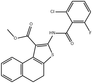 methyl 2-(2-chloro-6-fluorobenzamido)-4,5-dihydronaphtho[2,1-b]thiophene-1-carboxylate Struktur