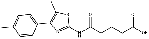 5-((5-methyl-4-(p-tolyl)thiazol-2-yl)amino)-5-oxopentanoic acid Struktur