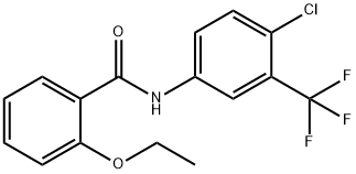 N-(4-Chloro-3-trifluoromethyl-phenyl)-2-ethoxy-benzamide, 451491-47-7, 結(jié)構(gòu)式