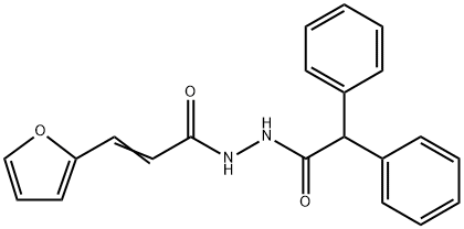 (2E)-N'-(diphenylacetyl)-3-(furan-2-yl)prop-2-enehydrazide Struktur