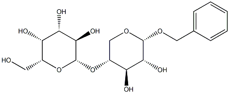 Phenylmethyl 4-O-beta-D-galactopyranosyl-alpha-D-xylopyranoside Struktur