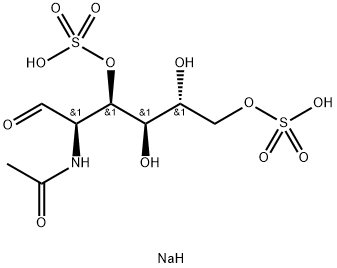 2-(Acetylamino)-2-deoxy-D-glucose 3,6-bis(hydrogen sulfate) disodium salt Struktur