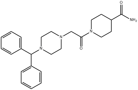 1-{[4-(diphenylmethyl)piperazin-1-yl]acetyl}piperidine-4-carboxamide Struktur