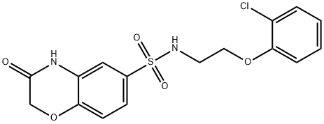 N-[2-(2-chlorophenoxy)ethyl]-3-oxo-3,4-dihydro-2H-1,4-benzoxazine-6-sulfonamide Struktur