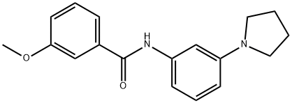 3-methoxy-N-[3-(pyrrolidin-1-yl)phenyl]benzamide Struktur